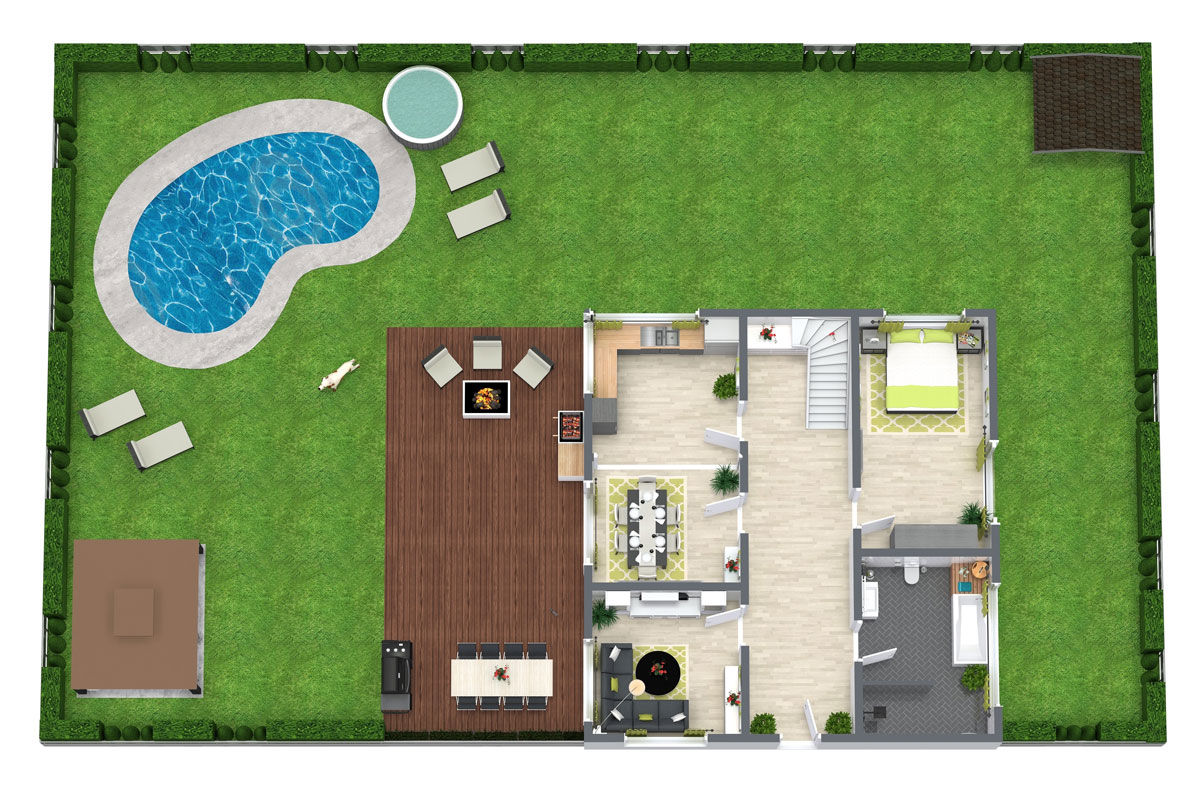 Schweikert Immobilien - Grundriss-Service inklusive 3D-Home-Staging - Bild nachher